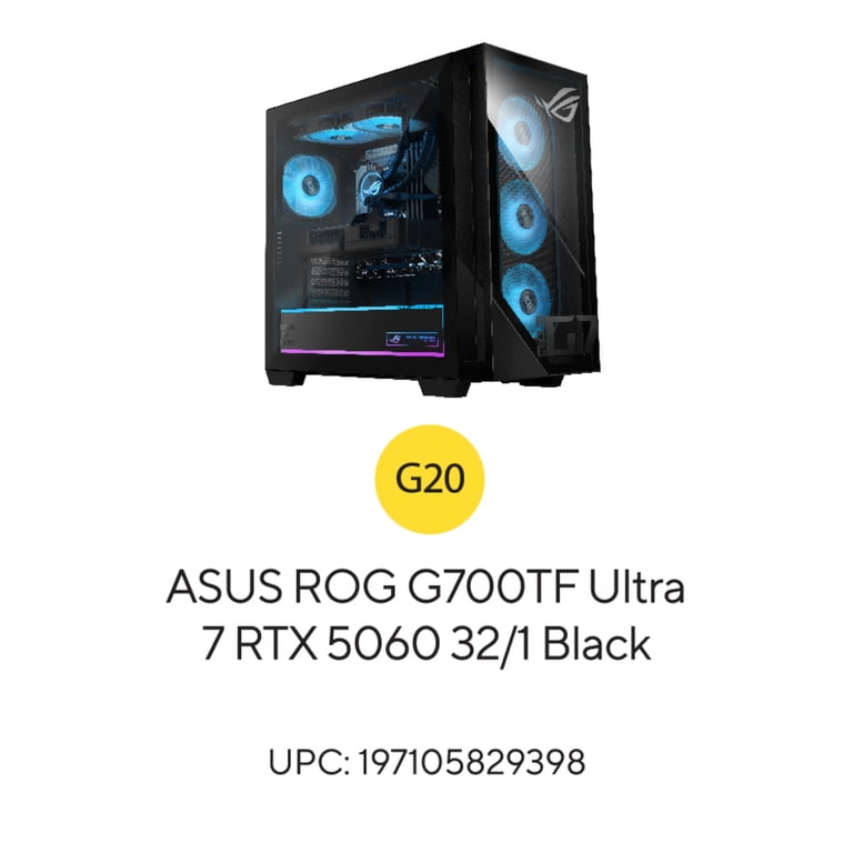 ASUS ROG G700 Gaming Desktop PC Liquid Cooled, Intel Core Ultra 7