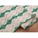 thumbnail image 4 of Granjero Gordo Mantel de mesa de centro de 180 cm de largo con borlas tejidas, ideal para decoración de cocina, 33 x 180 cm (blanco, verde), 4 of 5