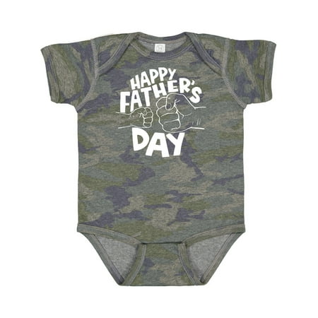 

Inktastic Happy Father s Day Parent-Child Fist Bump Gift Baby Boy or Baby Girl Bodysuit