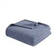 thumbnail image 2 of Dream Soft Blanket Full Queen Navy Blue 100 Polyester Feathersoft 90x90 Inch Soft Buttery Hand Feel Neutral Hue All Seasons Comfort Home Decor, 2 of 8