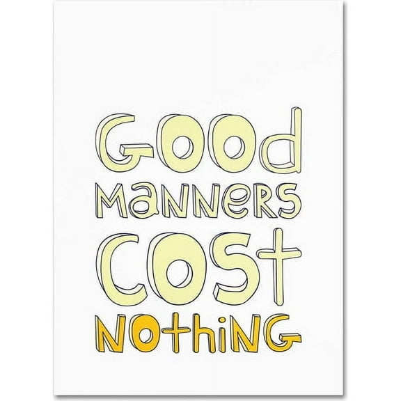 Trademark Fine Art "Good Manners II" Canvas Art by Megan Romo