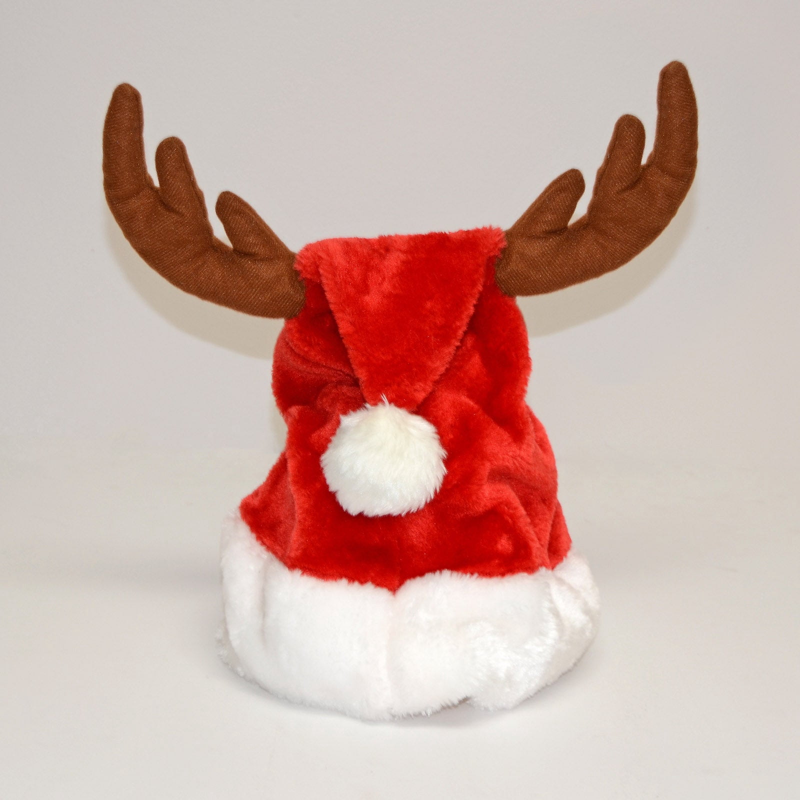 SUNNY OUTDOOR Plush Santa Hat Singing Dancing Deer Antlers Party Hat, Battery not included