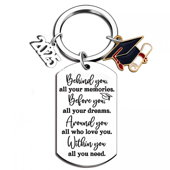 DESIGNICE Graduation Gifts for Him/Her Class of Keychain Graduation Gifts for Women Men Middle Senior High School College Grad Student Daughter Son Graduate Inspirational Gift