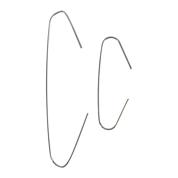 Northlight Home Decoration and Gift Collections Ornament Hooks - 2.5" - Gray Silver - 200ct