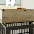 thumbnail image 6 of Fulvari Indoor Dog Kennel Dog Crates With Wheels Iron Frame And Tube Modern Furniture Style Dog Cage For Indoor 110.24"x73.82"x73.62", 6 of 9