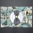 thumbnail image 3 of Floral Dragonfly Placemats Set of 4 Rectangle Table Mats Washable Heat-Resistant Place Mat for Kitchen Dining Table Decor Indoor Outdoor, 3 of 6