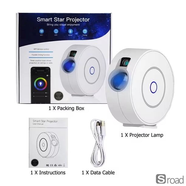 Proyector De Galaxia Inteligente Con Control Por APP, Luz Nocturna 3D Con Efecto Nebulosa Y Estrellas, 16 Millones De Colores, Decoración Para Dormitorio Y Cuarto De Juegos, Regalo Unisex