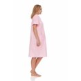 thumbnail image 3 of Dream8teen Women's Snaps Front Closure House Dress Sleeveless Woven Housecoat Duster Lounger Robe 2010 Pink Lace Trim X-Large, 3 of 5