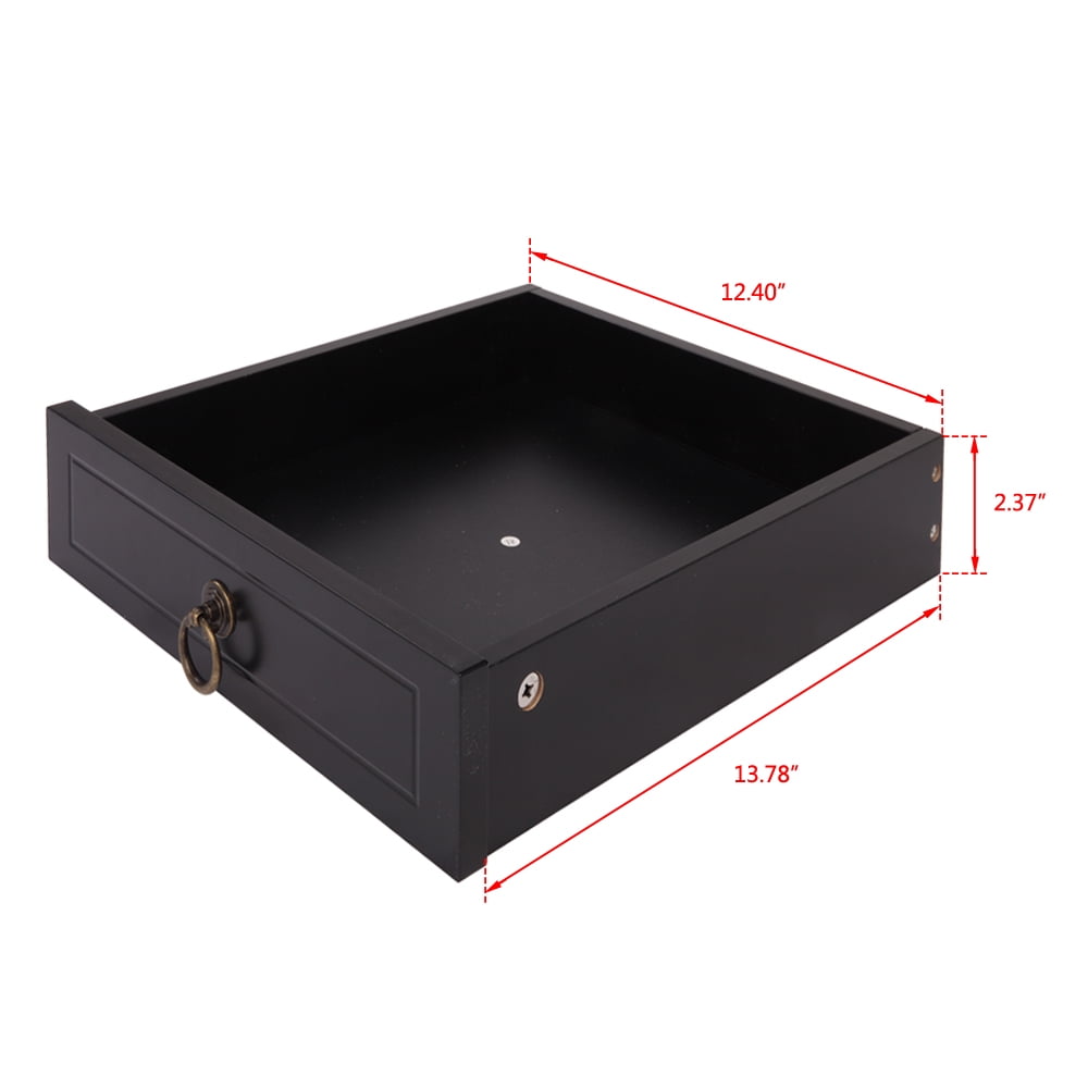 Private Jungle FCH Simple Two Solid Wood Foot End Table,Black Private Jungle FCH Simple Two Solid Wood Foot End Table,Black