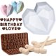 thumbnail image 1 of Moldes de corazón para chocolate, molde de silicona grande para tartas de 8,7 pulgadas, 2 piezas de molde de silicona con letras A, 1 of 5