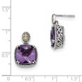 thumbnail image 2 of Sterling Silver w/14k Amethyst Dangle Post Earrings QTC1221, 2 of 2