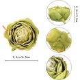 thumbnail image 3 of White Roses Artificial Flowers Heads Bulk, Vintage Dried Flowers Artificial Rose Heads Green Fake Rose Wedding Centerpieces for Dining Table Decor Wall Flowers Decorations (White Green), 3 of 5