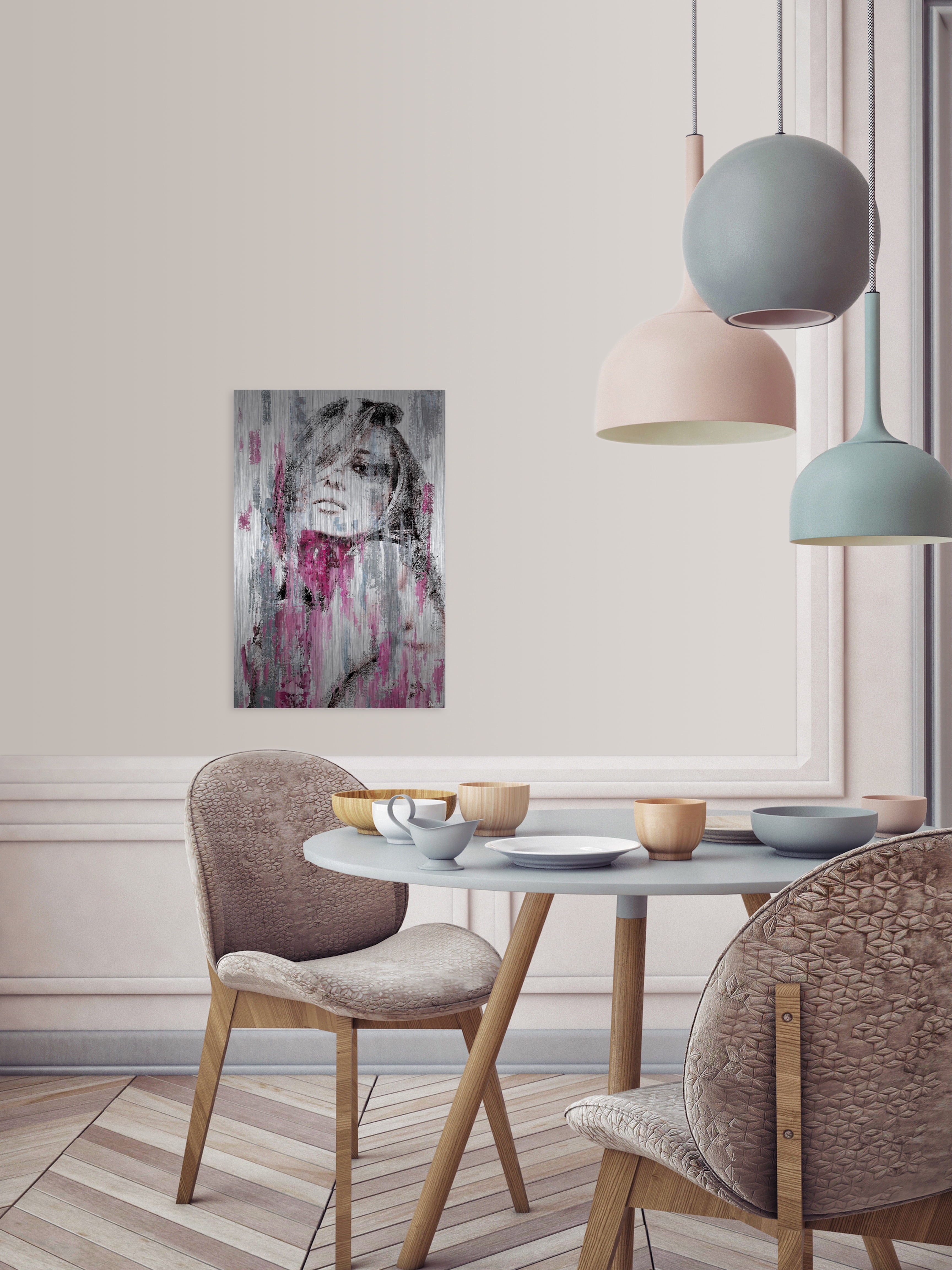 Marmont Hill "Hello Beauty" Painting Print on Brushed Aluminum