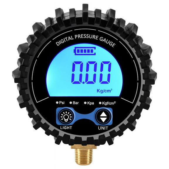 Tire Pressure Gauge Digital Tire Tester Display Air Pressure Manometer Quick Connect Coupler Thread 1/8