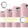 thumbnail image 6 of Pink Geometric Blackout Curtains for Bedroom/Living Room, Thermal Insulated Kitchen Curtains, Modern Minimalism Solid Color Striped Grommet Darkening Window Treatment Drapes 27.5"x39"x2, 6 of 8