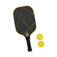 thumbnail image 3 of Pickleball 1 Paddle With 2 Pickle Balls For Practice Beginners Indoor, Yellow - Sporting Goods, Anti Slip Handle, Ensuring Optimal Holding Performance, 3 of 5