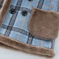 thumbnail image 4 of ibuvkizy Boys Girls Winter Coat,Boys' Woolen Coat for Winter Children's Coat with Thick Woolen Fabric Medium to Long Winter Clothing Blue,11 Years, 4 of 7