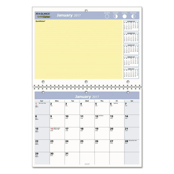 ACCO Brands PM5028 ATAGLANCE Monthly Desk & Wall Calendar 2017