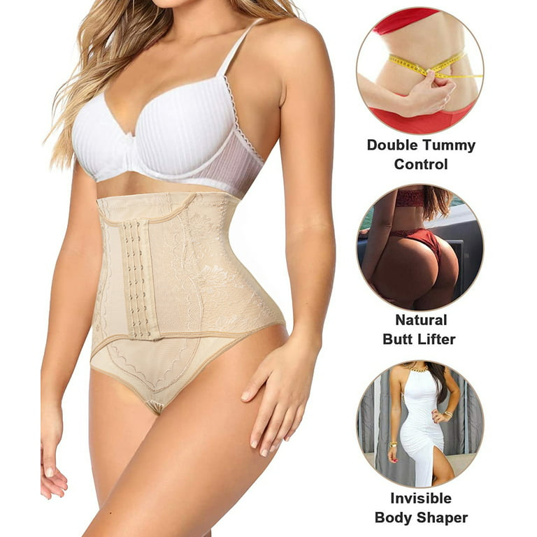 VASLANDA Womens Best Waist Cincher Body Shaper Panty Trainer Girdle Faja  Tummy Control Underwear Shapewear 2 Pack