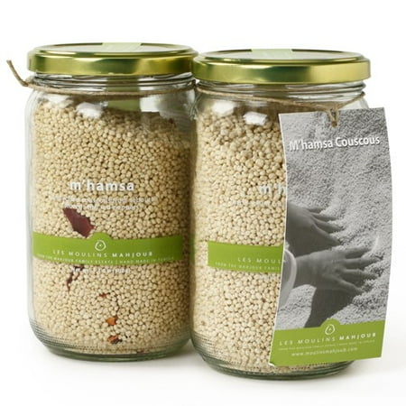 Hand Rolled Couscous by Les Moulins Mahjoub - with Dried Red Peppers