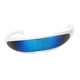 thumbnail image 4 of Gafas de Visera de Lente Estrecha Gafas de Sol de Plástico, Lentes de Plástico, No Polarizadas , Marco blanco azul reflejado Salvador gafas de vestuario, 4 of 6