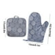 thumbnail image 3 of Juego de guantes de horno aislados engrosados y agarraderas - poliéster resistente al calor, verde/rosa/azul, 10,2x4,7 pulgadas, protege manos y encimeras, 3 of 6