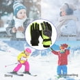 thumbnail image 4 of beishanbush Clearance Sales Gloves Mittens Winter Outdoor Boys Girls Snow Skating Snowboarding Windproof Warm Gloves Perfect for 5 To 9 Years Old Kids Green, 4 of 5