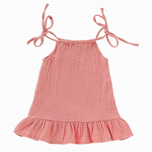 Gibobby Toddler Girl Dress Toddler Girls 12 18 24 Months 2T 3T 4T 5T Short Sleeve Dress Princess Casual Dresses Summer Tulle Sundress(6-12 Months,Red)
