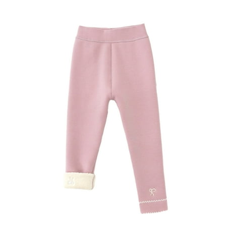 

KBKYBUYZ Winter Girls Warm Fleece Lined Leggings Elastic Cotton Pants Suitable For 1-8 Years Old On Sale