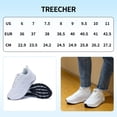 thumbnail image 7 of Treecher Wide Toe Box Shoes Women Arch Support Walking Shoes for Plantar Fasciitis Orthotic Tennis Sneakers White Size 9.5, 7 of 7
