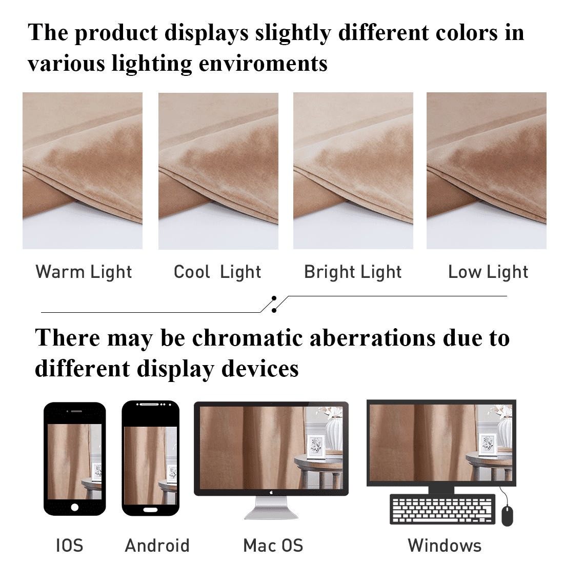 StangH Velvet Curtains for Sliding Door - 108 inches Long Velvet Drapes Light Blocking Curtains for Nursery/Dining Room, Blush Beige, 52 x 108 inches, 2 Panels