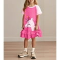 thumbnail image 4 of WIBACKER 2-7T Little Girls Unicorn Cake Dress Birthday Party Princess Cotton Summer Dresses, 4 of 9