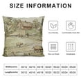 thumbnail image 5 of JEUXUS Decorative Square Throw Pillow Cover Scenery Rural Old Farming Hand Drawn Livestock Vintage Food Drink Farmland Valley Design House Modern Design Cushion Case for Car Bed, 5 of 5