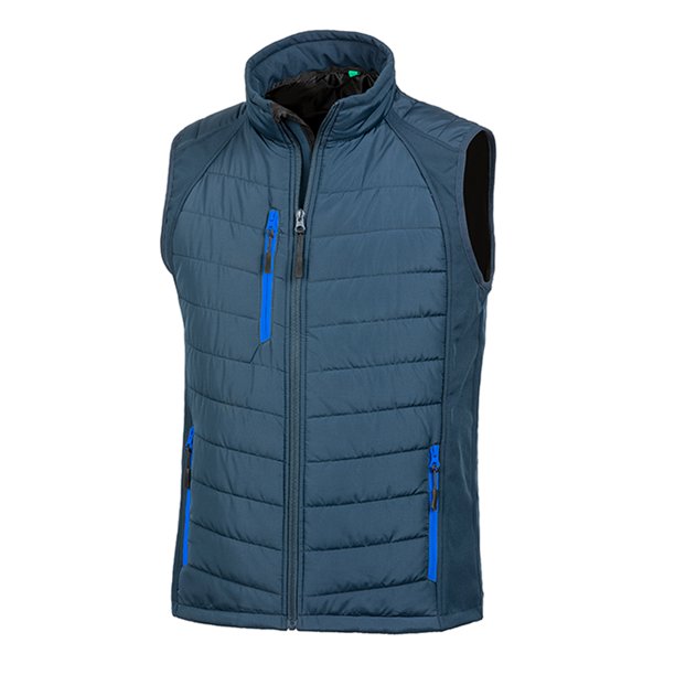 Result - Chaleco acolchado de invierno Compass para chico hombre (Marino, Azul Real)