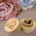 thumbnail image 4 of 1pcs Personalized Retro Ring Box Wedding Valentines Wooden Holder Jewelry Box, 4 of 9