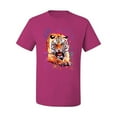 thumbnail image 2 of Wild Bobby, Tiger Growling Colorful Trippy Tie Dye Animal Lover Men's Graphic T-Shirt, Fuschia, 2XL, 2 of 3