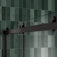 thumbnail image 4 of Bypass Shower Door Sliding Door with 5/16" Tempered Glass and Matted Black Finish for Modern Bathrooms, 4 of 9