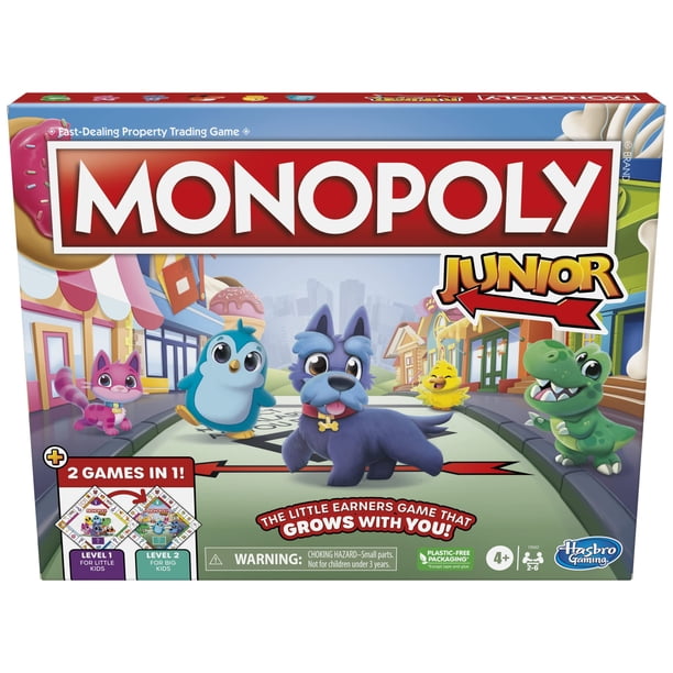 Juego de mesa Monopoly Junior Hasbro Gaming 2-Lided 2 Games 4+