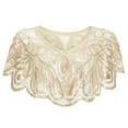 thumbnail image 2 of SXCXLSA Women's Vintage Sequin Shawl, Elegant Evening Party Cape for Formal Dresses, 2 of 5