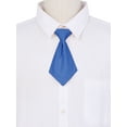thumbnail image 4 of Corbatas cortas preatadas para mujeres INSPIRE CHIC de color sólido, corbata pequeña para uniforme escolar, azul real, talla única, 4 of 5