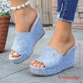 thumbnail image 4 of Wowcloth Women's Platform Sandals – Comfortable Peep-Toe Wedge Design with Versatile Casual Style for Beach and Daily Wear, 4 of 9