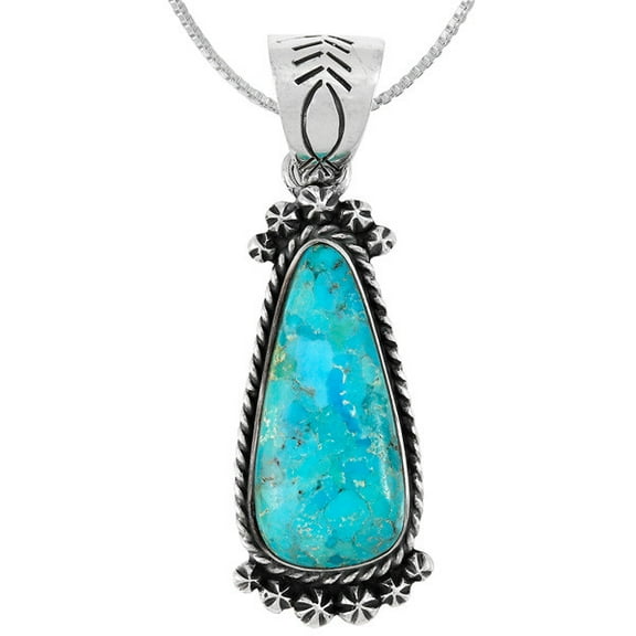 Turquoise Jewelry Necklace for Women Sterling Silver 925 | Turquoise Network | P3333-C75-SST20