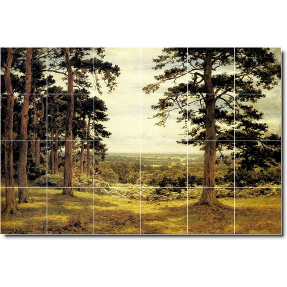 Ceramic Tile Mural-Benjamin Leader Country Painting 57. 72" w x 48" h using (24) 12 x 12 ceramic tiles