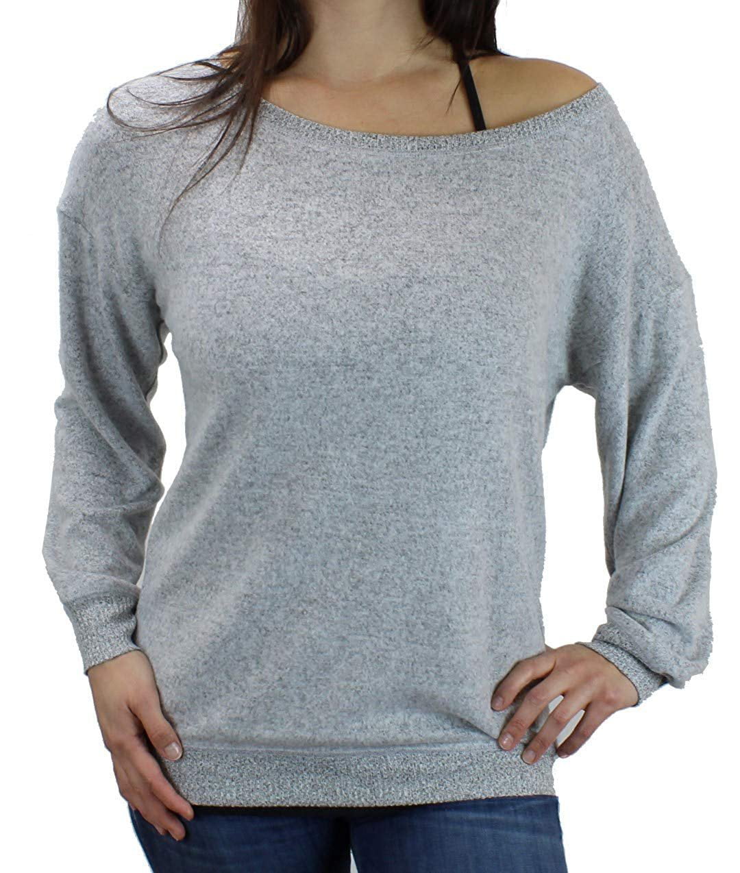 Ms Lovely Ultra Soft Women's Off Shoulder Boatneck Pullover Sweatshirt ...