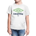 thumbnail image 2 of Umbro Kids Seattle City Diamond Logo T Shirt (White, XS-XL), 2 of 4