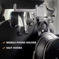 thumbnail image 3 of Headrest Hooks for Car, Purse Hanger Headrest Hook Holder for Car Seat Organizer Behind Over The Seat Hook Hang Purse or Bags, Black, 1Pack, 3 of 6