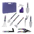 thumbnail image 1 of 10 Piece Garden Tools Set Flower Print Aluminium Gardening Tools with Trowel Transplanter Rake Weeder, 1 of 7