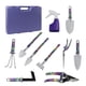 thumbnail image 1 of Juego de 10 herramientas de jardín con diseño floral en morado, mango ergonómico y caja plástica portátil - GT006  

(Nota: Este título en español de México mantiene la esencia del producto pero con, 1 of 6