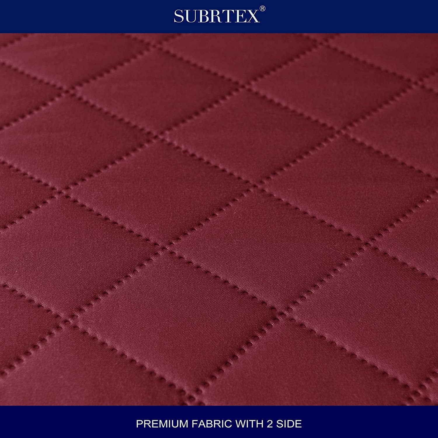 Subrtex Reversible Sofa Slipcover Quilted Couch Cover,Loveseat,Wine