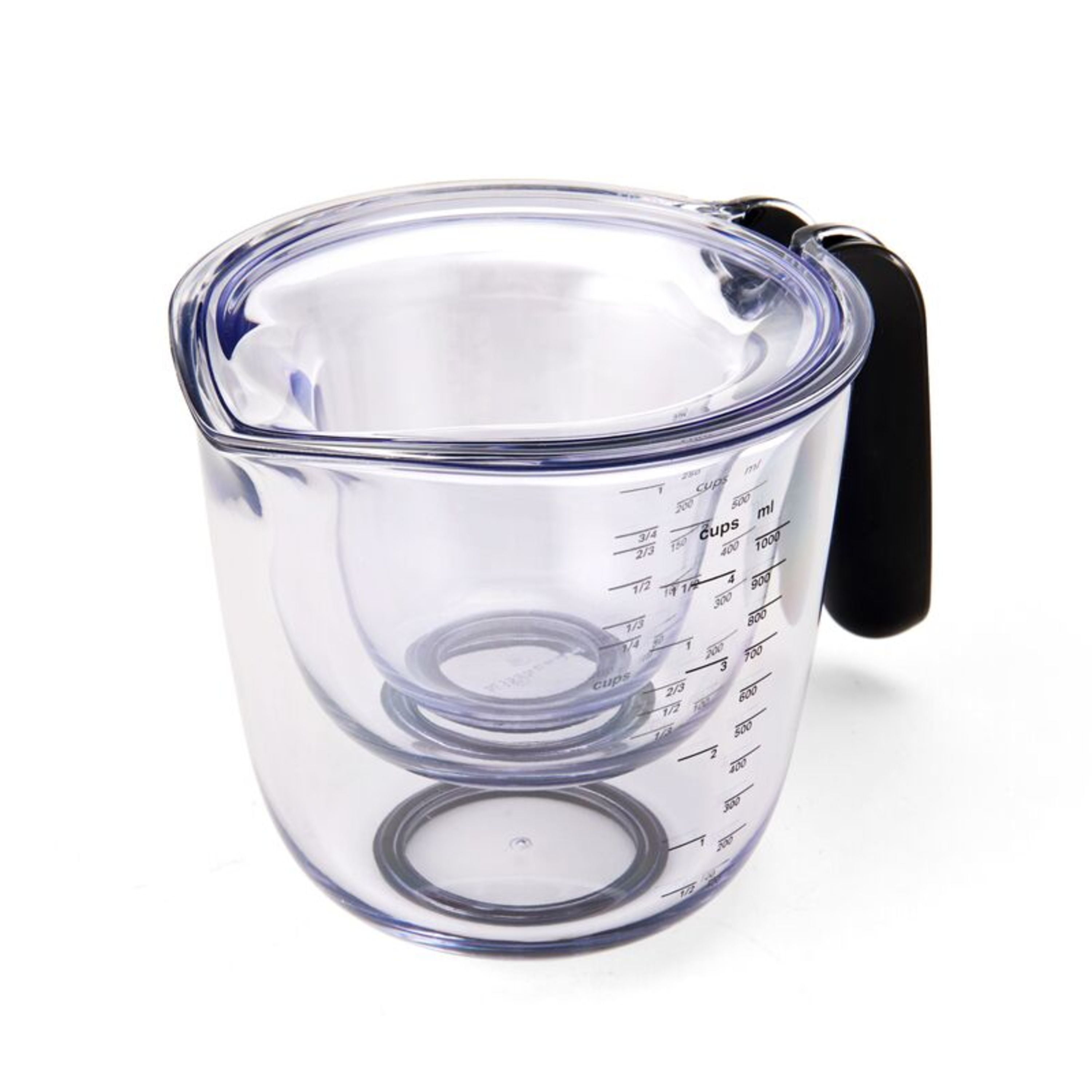 3Pcs Plastic Measuring Cup Clear Measuring Jug Set: 1000Ml & 500Ml & 250Ml  Nesting Stackable Container For Measure Liquid And Baking Items, Kitchen La  - Yahoo Shopping